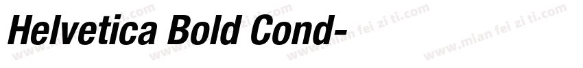 Helvetica Bold Cond字体转换